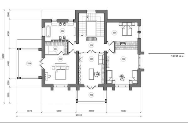 211. Two storey house