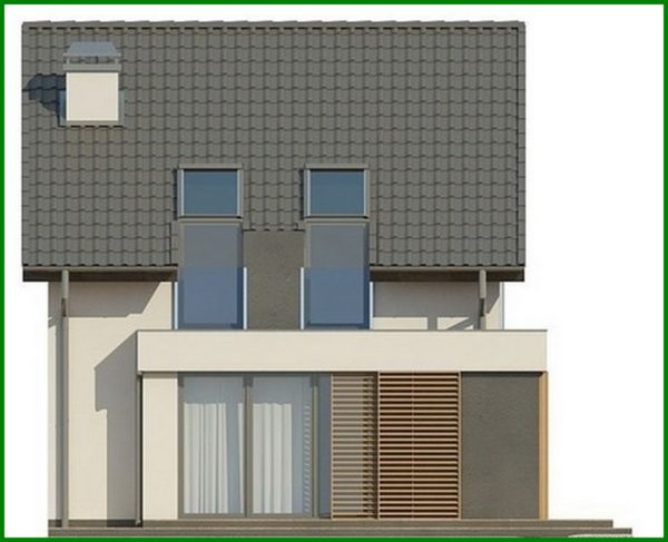 221. The project of an economical house for a narrow plot