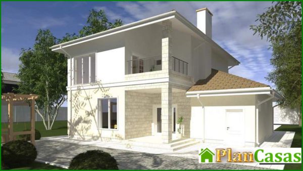 254. The project of a bright house in the Mediterranean style