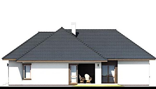 264. One-story residential building, divided into day and night zones