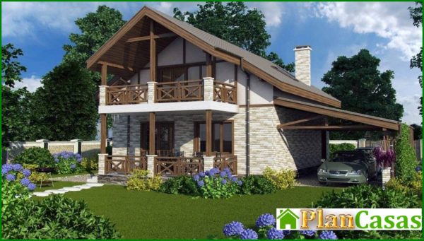 324. Compact house 8 * 9 of the European style