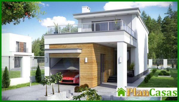 371. Project of a two-story house for a narrow plot