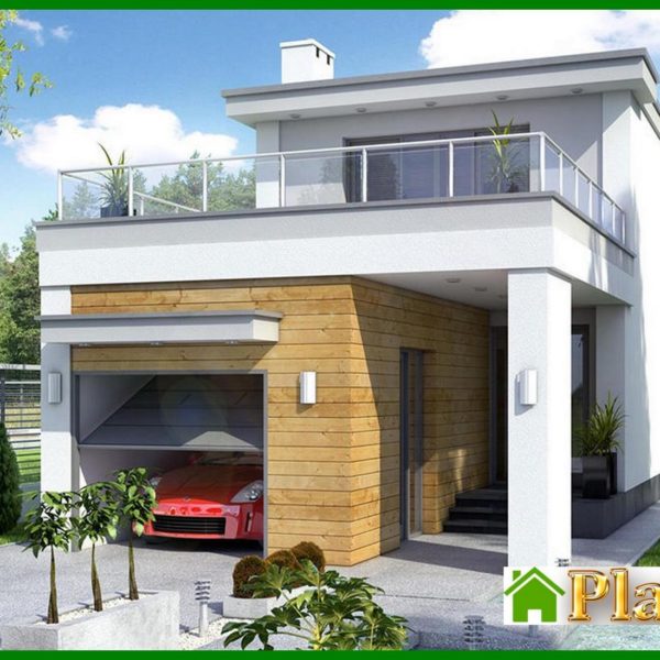 371. Project of a two-story house for a narrow plot