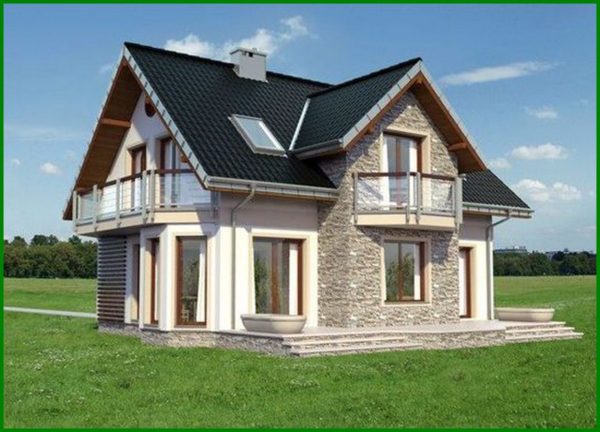 376. Traditional house project with attic up to 150 m²