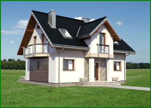376. Traditional house project with attic up to 150 m²