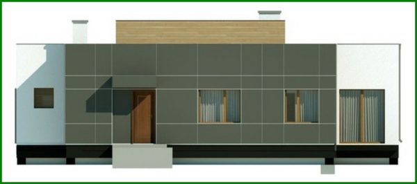 380. Project of a modern house with a spacious living room
