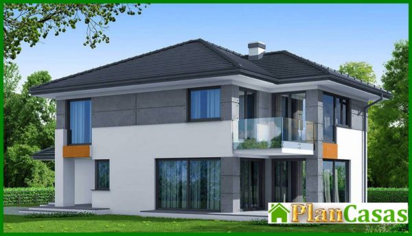 384. Stylish modern mansion with a beautiful balcony