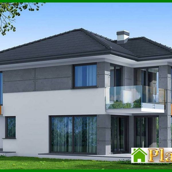 384. Stylish modern mansion with a beautiful balcony