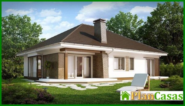 386. One-storey cottage project with a garage and 4 comfortable bedrooms