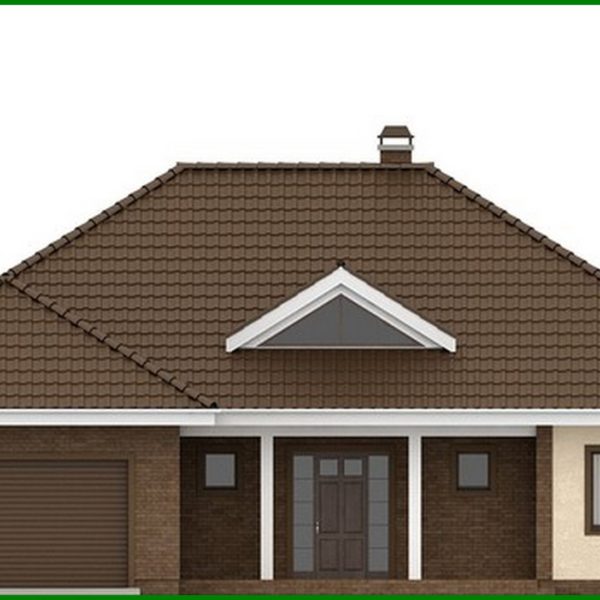 398. House project with frontal garage for two cars