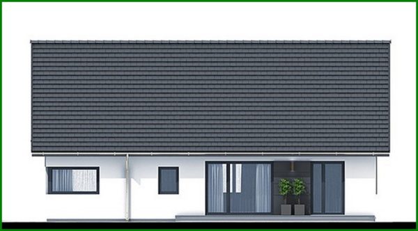 401. Project of a modern residential building with garage and attic