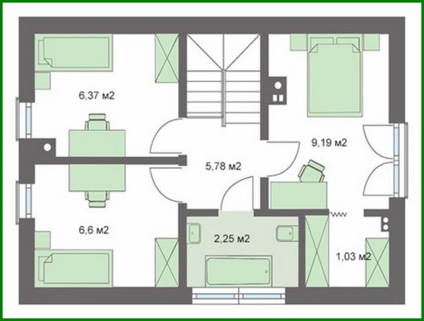 427. Residential house with open verandahs under a gable roof