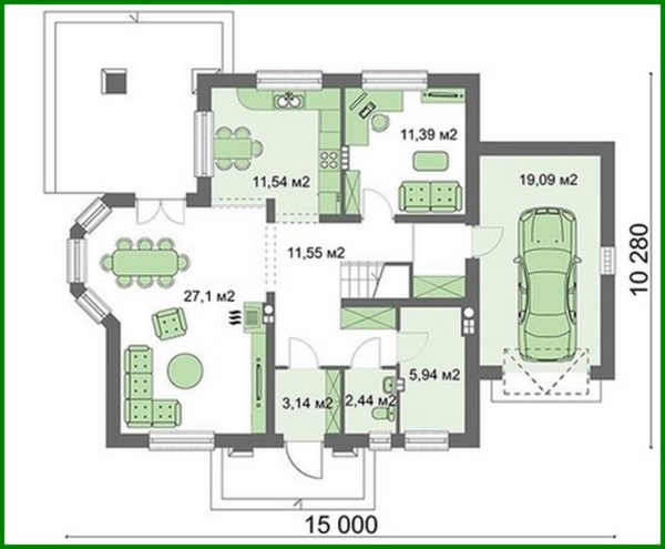 442. Luxury country house with bay window