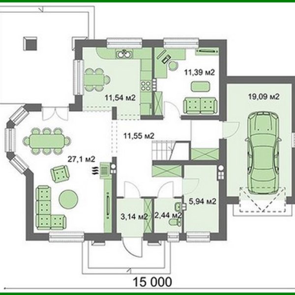 442. Luxury country house with bay window