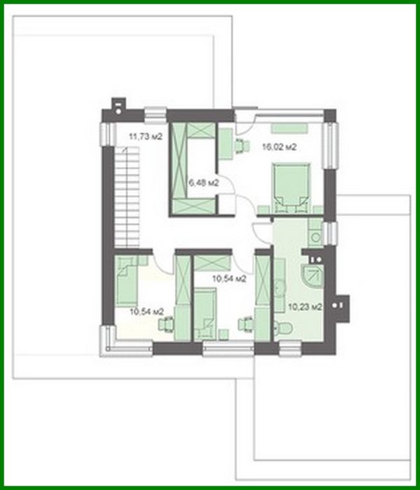 459. Two-storey house with bedroom apartments on the first and second floor