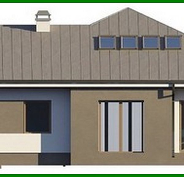 464. Three-bedroom house project with frontal garage