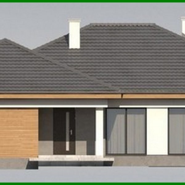 469. One-storey house project with bay window and terrace