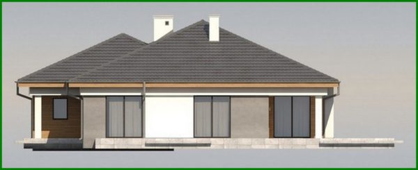 469. One-storey house project with bay window and terrace