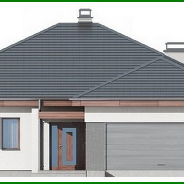 488. Single-storey cottage project with frontal garage