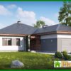 488. Single-storey cottage project with frontal garage