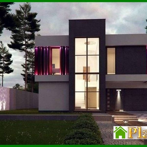 497. High-tech fashionable two-story house project