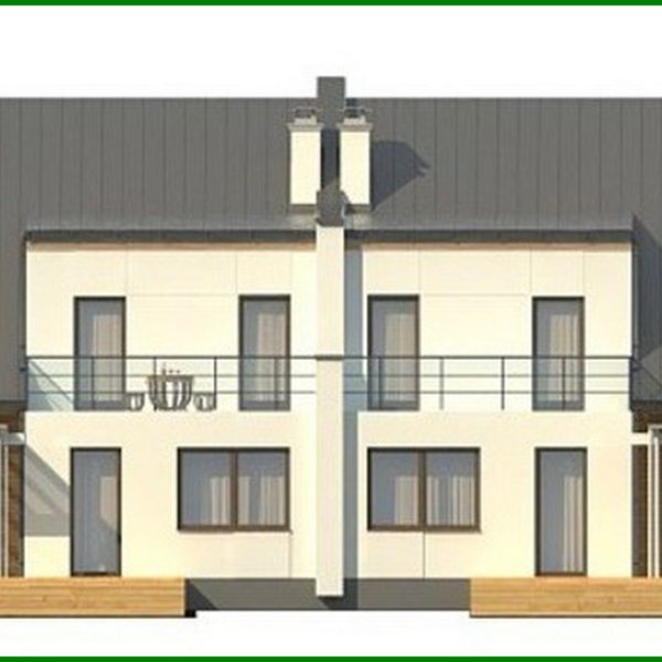 508. Two-family house project with separate garages and entrances