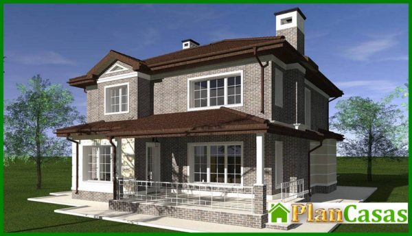 513. Beautiful Project of a two-storey house with luxury apartments for the owner