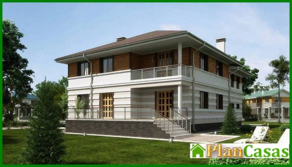 514. Architectural project of a country mansion with a terrace