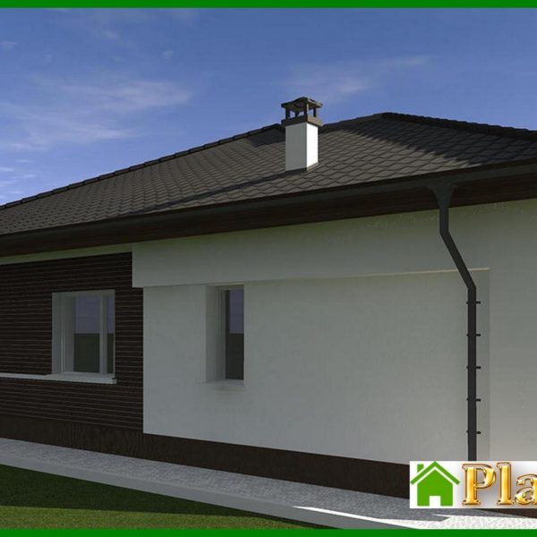 524. Project of compact one-story housing for 4 bedrooms