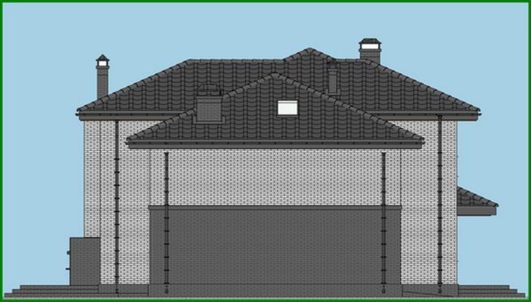 528. Plan of a two-story house with a garage for 2 cars