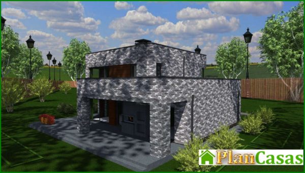 531. The project of a modern two-story cottage with an area of 250 square meters. m in the style of minimalism
