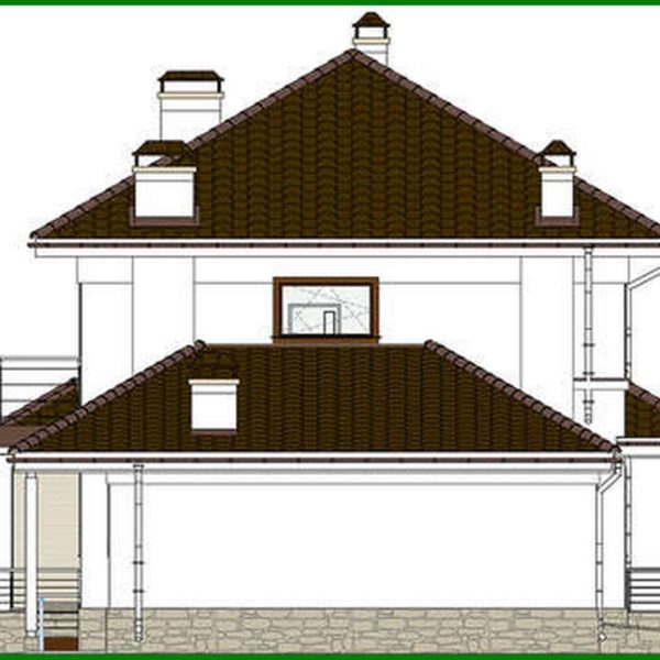 533. Plan of a huge cottage with a basement with a total area of 285 square meters