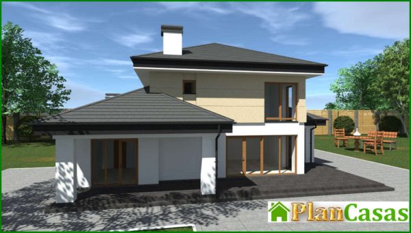 538. The project of a two-story house for a large family with an area of 188 square meters with four bedrooms