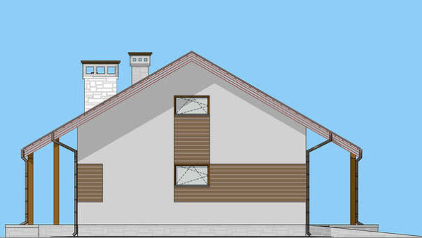 539. The project of a single-storey house in the European style with an area of 98 square meters with garage