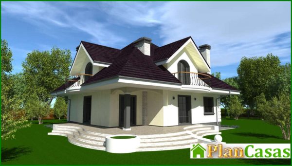 541. The project of a modern cottage with an area of ​​316 square meters m with ground floor