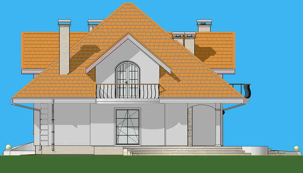 541. The project of a modern cottage with an area of ​​316 square meters m with ground floor