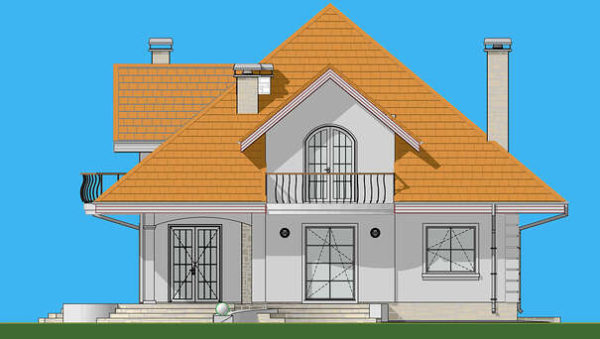 541. The project of a modern cottage with an area of ​​316 square meters m with ground floor