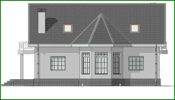 550. The project of a two-story house with an area of 167 square meters. m with bay window and second light