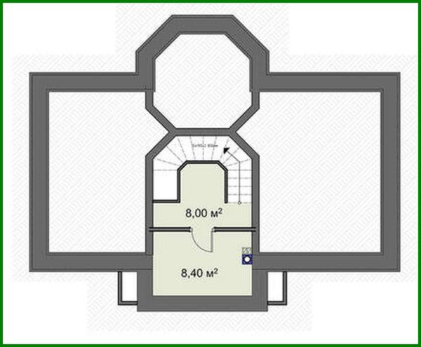 550. The project of a two-story house with an area of 167 square meters. m with bay window and second light