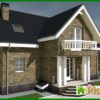 550. The project of a two-story house with an area of 167 square meters. m with bay window and second light