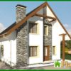 551. The project of a two-story cottage with a colorful exterior of 135 square meters. m