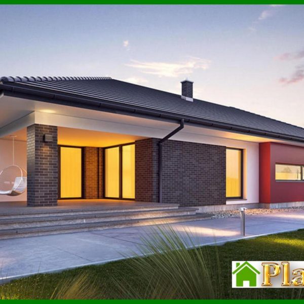 560. Attractive 3 bedroom one-story house project