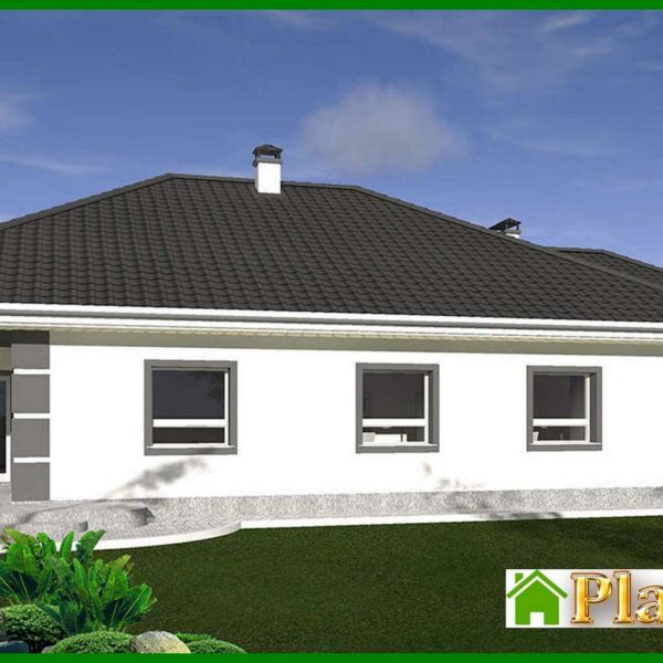 577. The project of a one-story cottage for 3 bedrooms with an area of 233 square meters. m