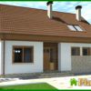 578. Plan of a compact European-style house with an area of 147 square meters. m, decorated with natural stone