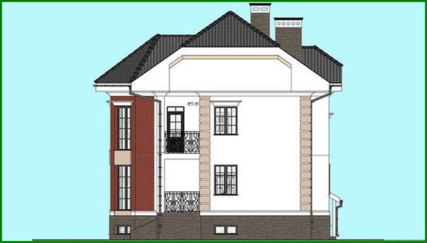 581. Plan of a beautiful two-story house with an area of 322 square meters. m with ground floor
