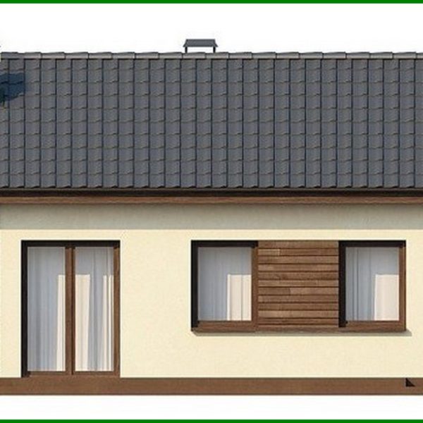 591. The project of a small one-story economical house with a gable roof