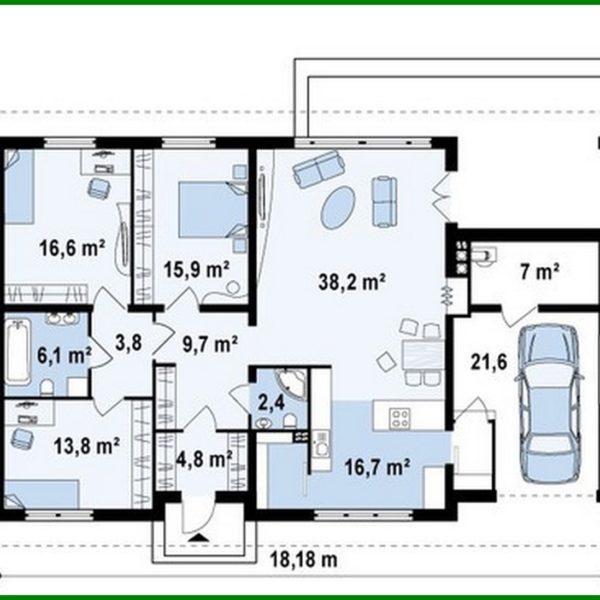 596. Elegant Three-Bedroom Cottage Project