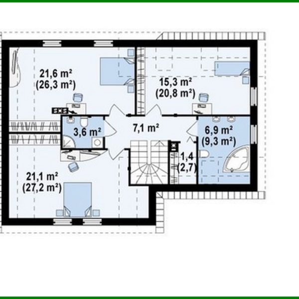 600. A project of a bright comfortable country cottage with an attic and a garage