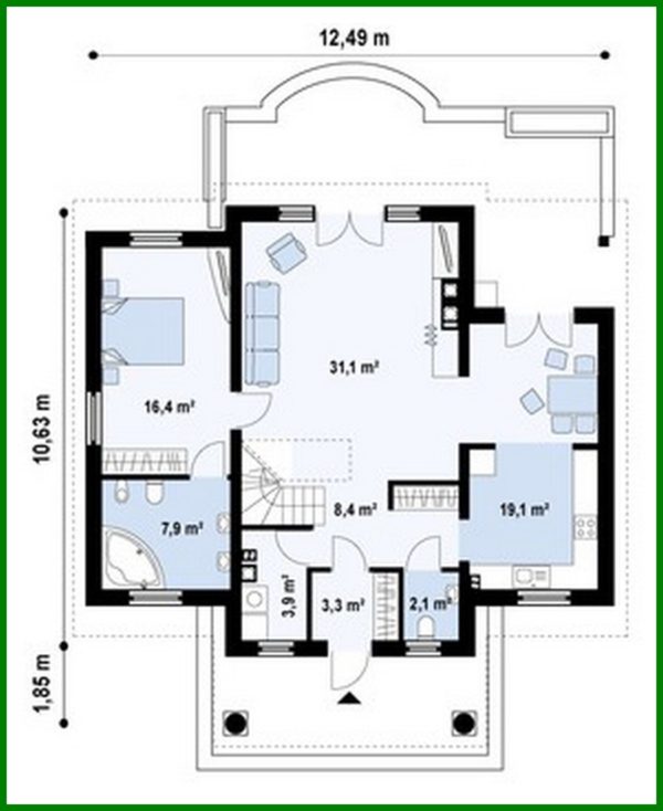 630. House project with an additional bedroom on the ground floor