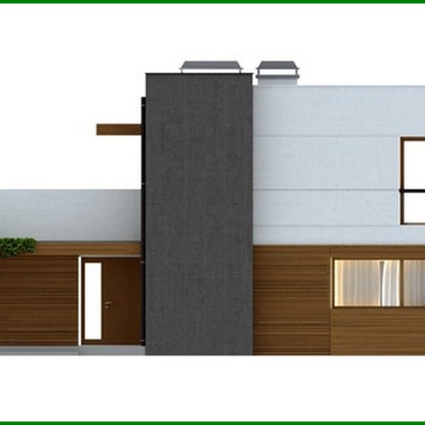 645. Project of a modern cottage with a terrace and a garage for 2 cars